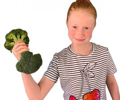 maartje met brokolie